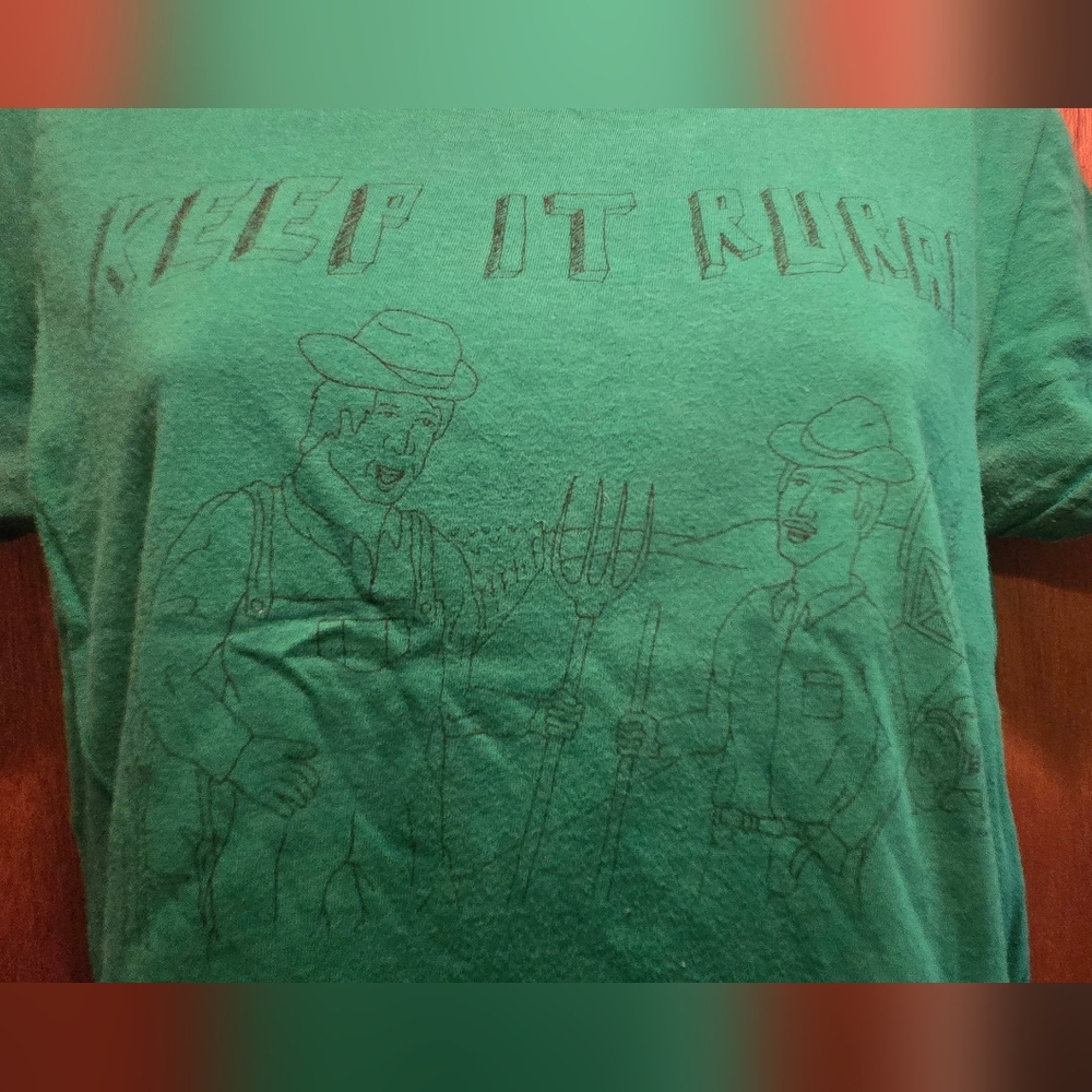 American Apparel Green Short Sleeve Tee SzL - Picture 3 of 5
